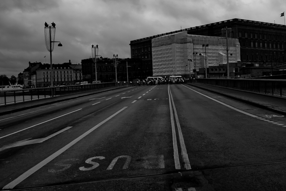 Ett grått och kallt Stockholm